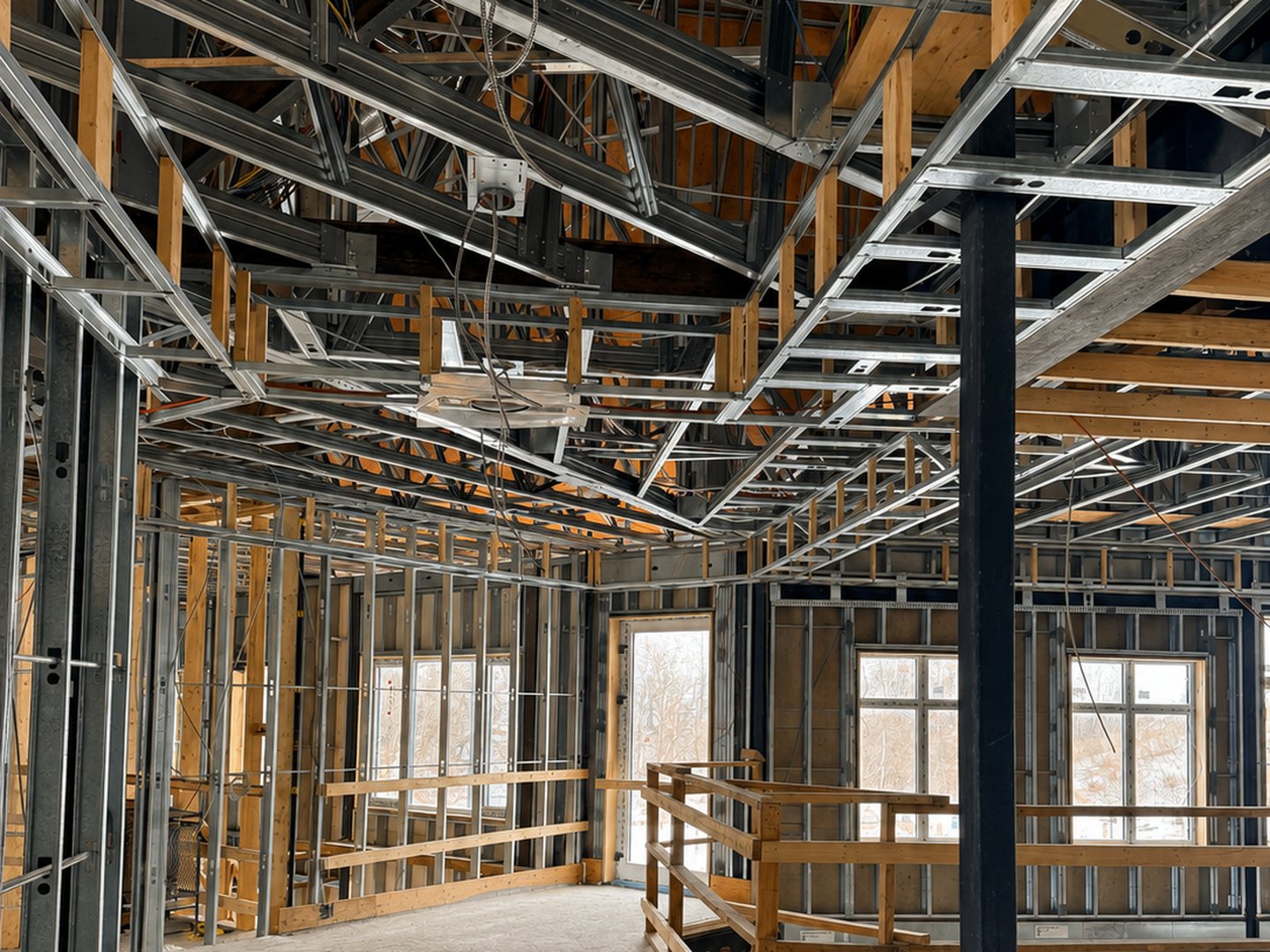 Steel frame mezzanine